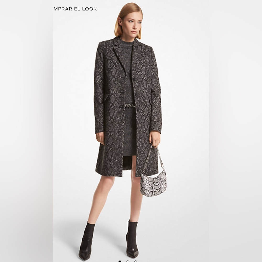 Michael Michael Kors - Metallic Snake Jacquard Coat